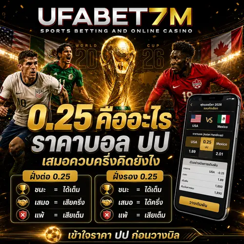 0.25 คืออะไร ราคาบอล ปป เสมอควบครึ่งคิดยังไง